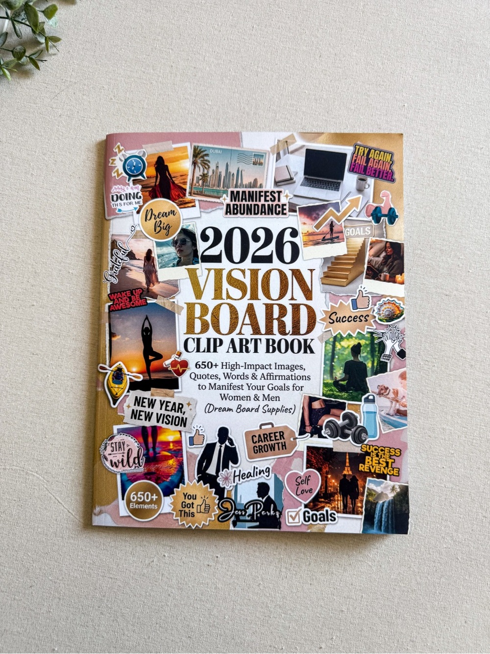 2026 Vision Board Clip Art Book